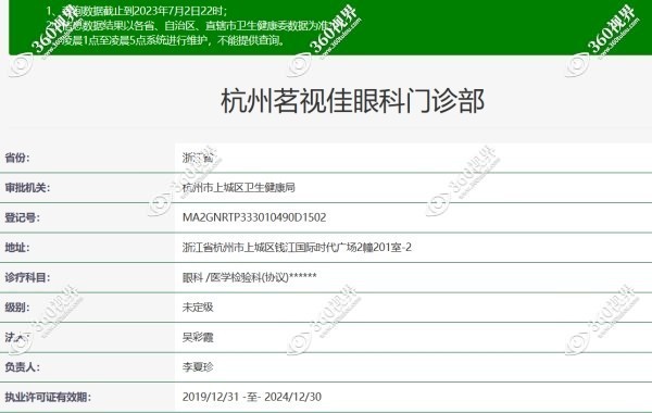 杭州茗视佳眼科门诊部360tulou.com