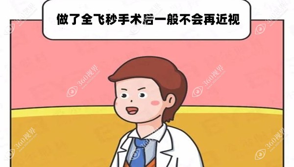 做了全飞秒手术后基本不会再近视