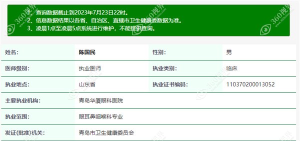 陈国民医生职业信息