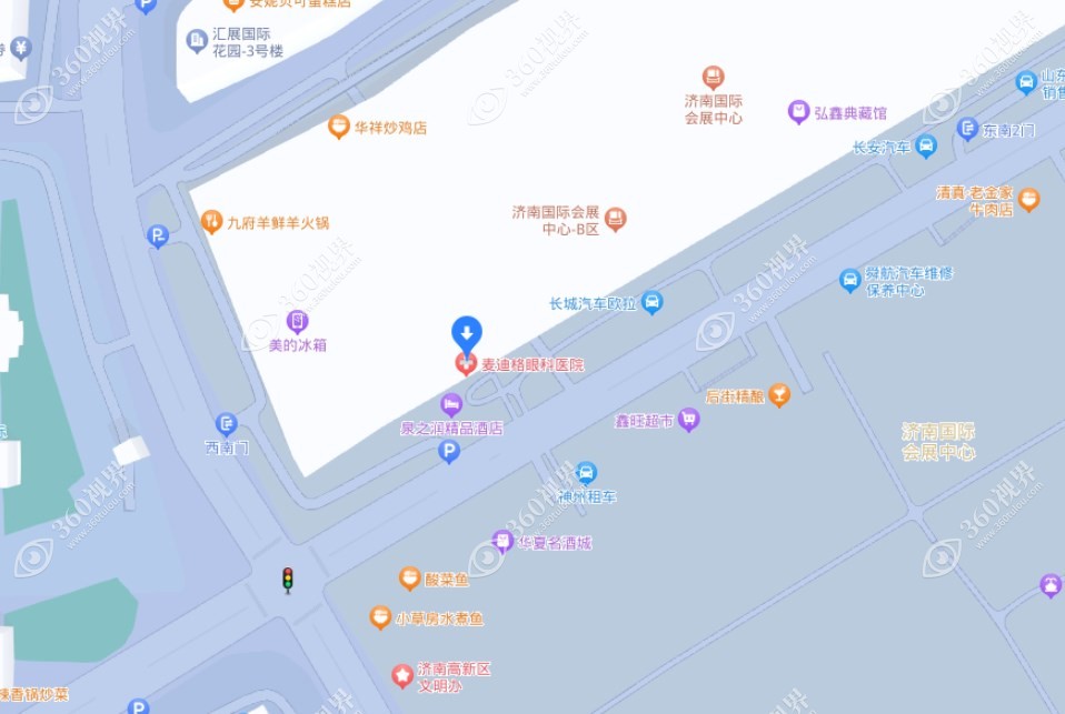 济南麦迪格眼科（高新店）地图上位置