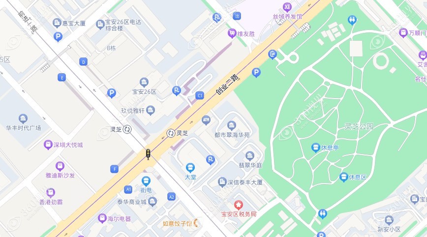 深圳新安西玛林顺潮眼科医院在地图上位置360tulou.com