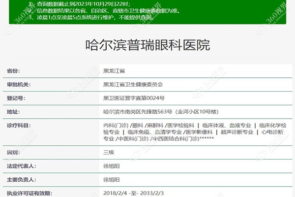 哈尔滨普瑞眼科注册信息360tulou.com