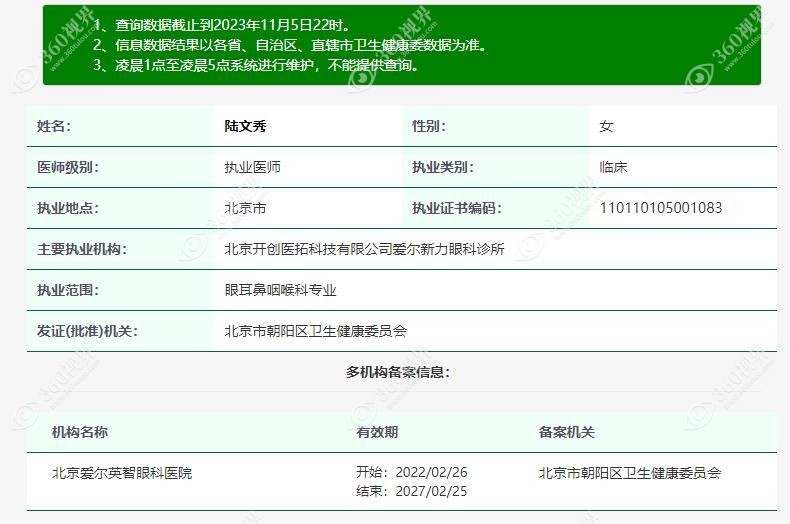 陆文秀医生执业证书www.360tulou.com