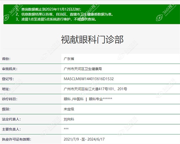广州视献眼科是正规医院