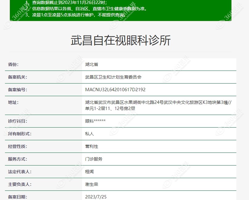 武汉自在视眼科资质