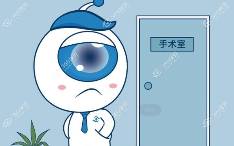 近视手术卡通图