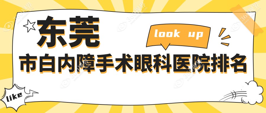 东莞市白内障手术医院排名:友华普惠眼科做靠谱