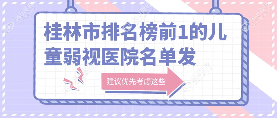 桂林市排名榜前1的儿童弱视医院名单发布(推荐桂林市儿童