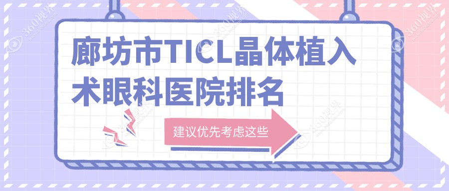 廊坊市TICL晶体植入术眼科医院排名