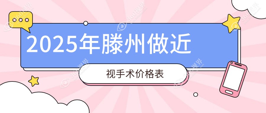 2025年滕州做近视手术价格表
