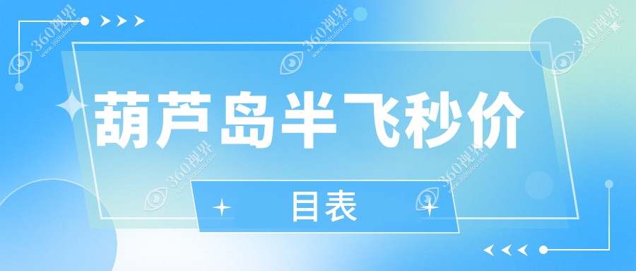 葫芦岛半飞秒收费表:12358-24598元