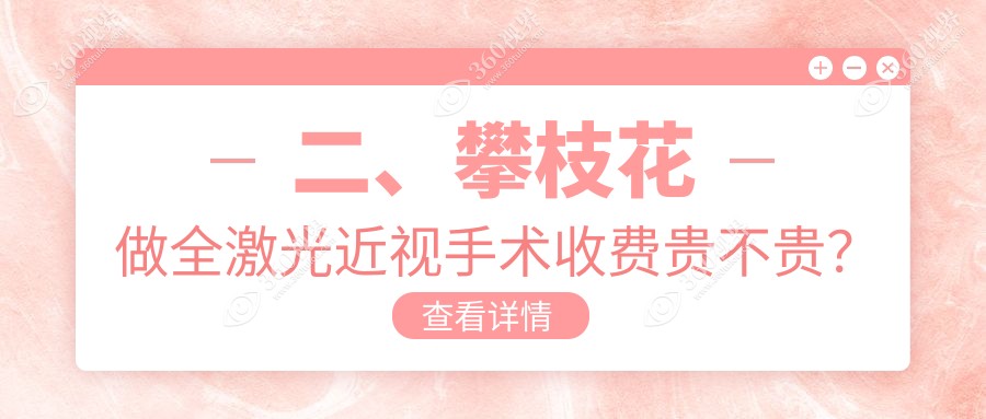 二、攀枝花做全激光近视手术收费贵不贵？四川攀枝花精益眼镜行12450|12768|12299