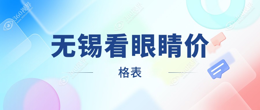 无锡市看眼睛价目表明细超人气2024(近6个月均价为:4299元)