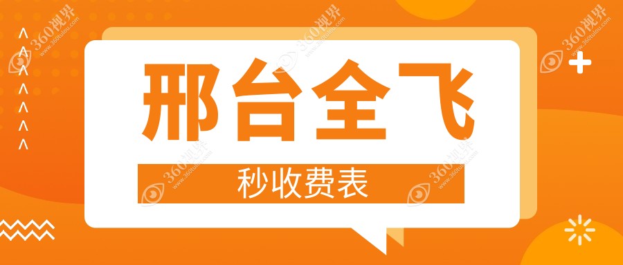 邢台全飞秒收费表2024