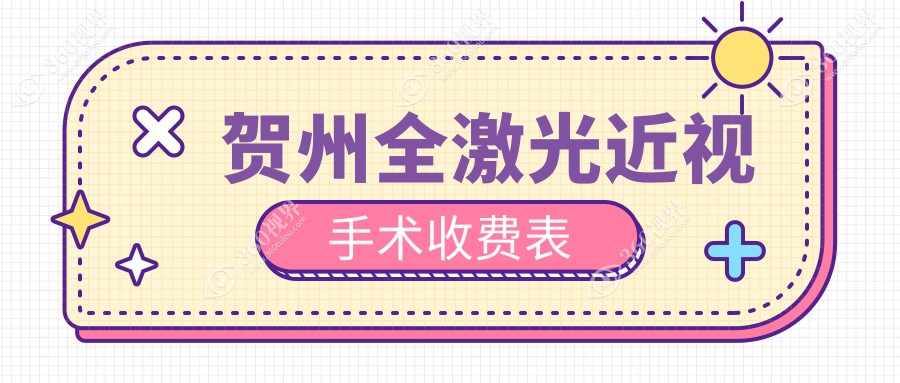 贺州全激光近视手术收费表2025