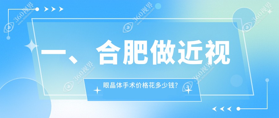 合肥市近视眼晶体手术价格表明细高人气2025(近6个月均价为:23969元)