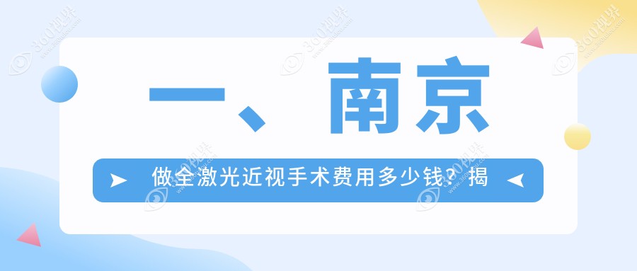 南京全激光近视手术价目单:15560-23099元