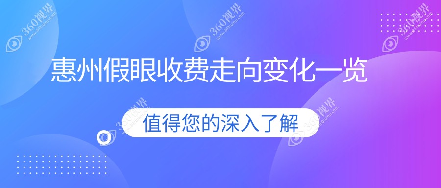 惠州假眼收费走向变化一览