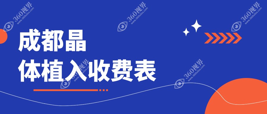 成都晶体植入医院价目表(含成都苏扬/维普眼科/新视界眼科晶体植入收费)