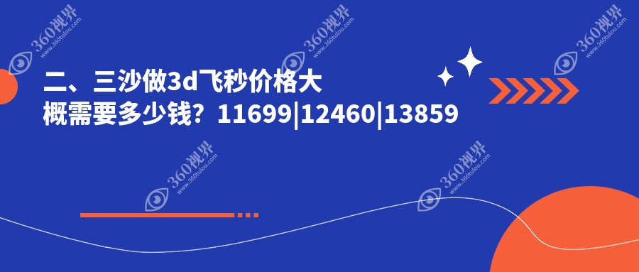 二、三沙做3d飞秒价格大概需要多少钱？11699|12460|13859