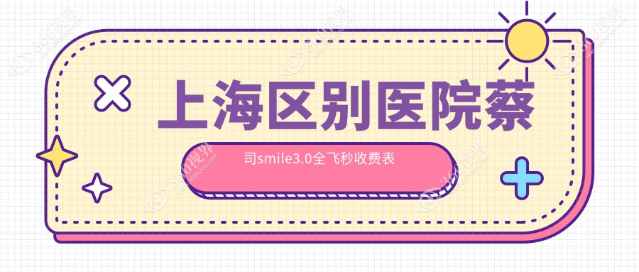 上海区别医院蔡司smile3.0全飞秒收费表