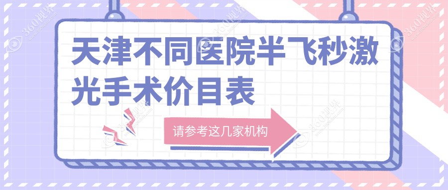天津不同医院半飞秒激光手术价目表
