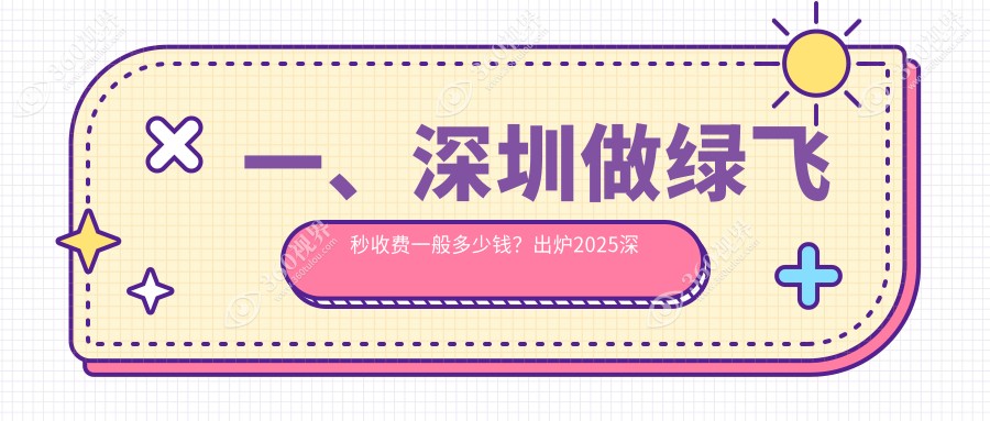深圳绿飞秒价格表，地址在深圳罗湖区/南山区/龙岗区绿飞秒价格在19160-16389元