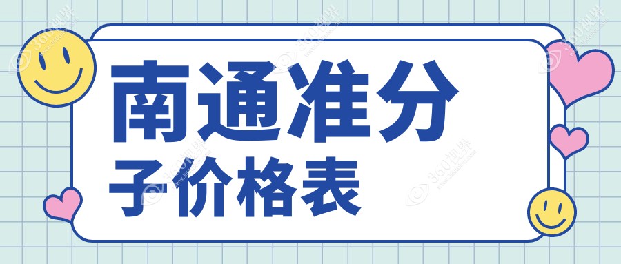 南通准分子价目单预览,想摘镜的小伙伴能参考