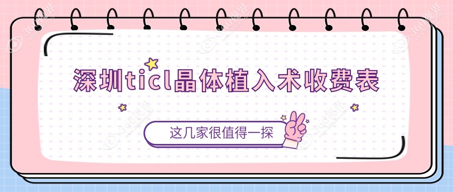 深圳ticl晶体植入术收费表2025(深西爱尔眼科27098元起/卫尔斯眼科29890起)
