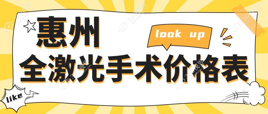 惠州希玛眼科全激光手术价格揭秘：在惠州林顺潮医院做需要多少钱？
