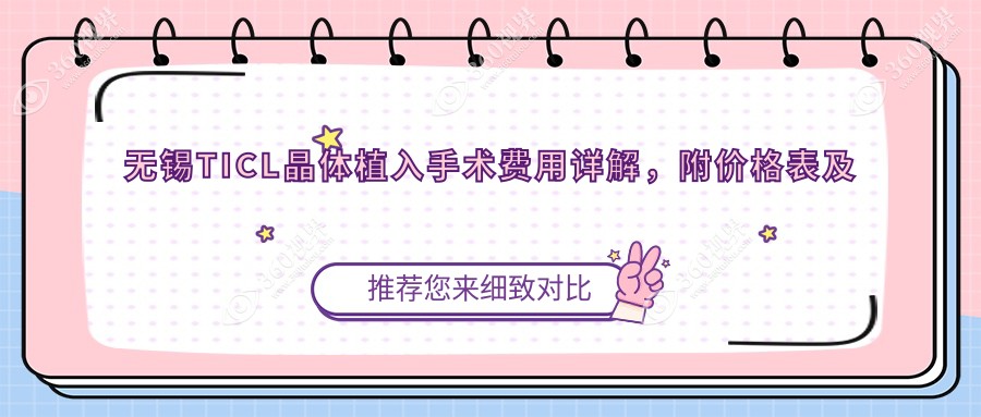 无锡TICL晶体植入手术费用详解，附价格表及推荐医院地址