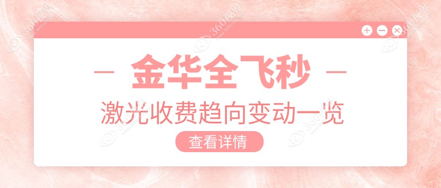 金华全飞秒激光收费趋向变动一览