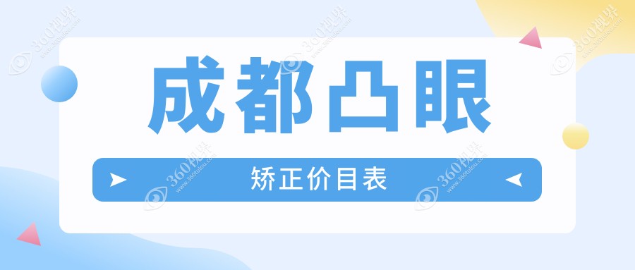 成都新视界眼科医院凸眼矫正价格表大揭秘，详细费用清单来袭！