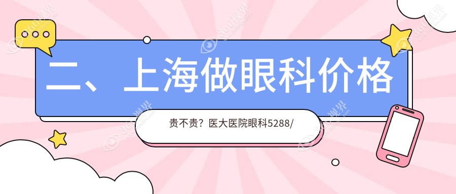 二、上海做眼科价格贵不贵？医大医院眼科5288/柠盟眼科5680/威沃眼科5389