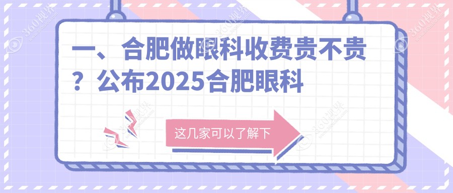 合肥眼科手术费用全解析，价格表抢先看！附医院详细地址