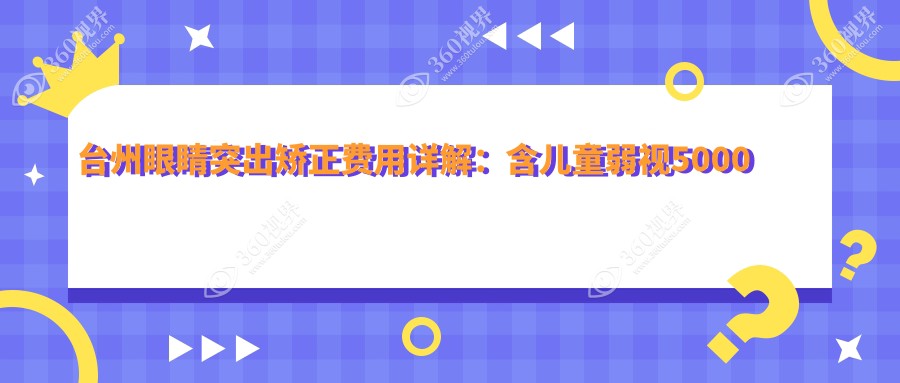 台州眼睛突出矫正费用详解：含儿童弱视5000元、眼睑内翻矫正同价及斜视3K
