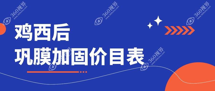 鸡西后巩膜加固术费用揭秘，含多点离焦镜方案价格全解析！