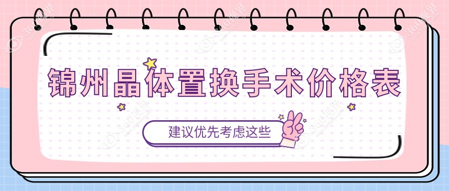 锦州晶体置换手术费用详解：全光塑价格仅需15800元起
