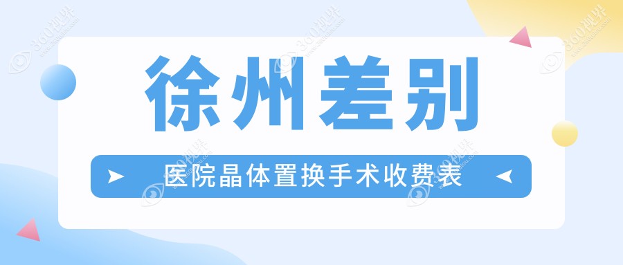 徐州差别医院晶体置换手术收费表