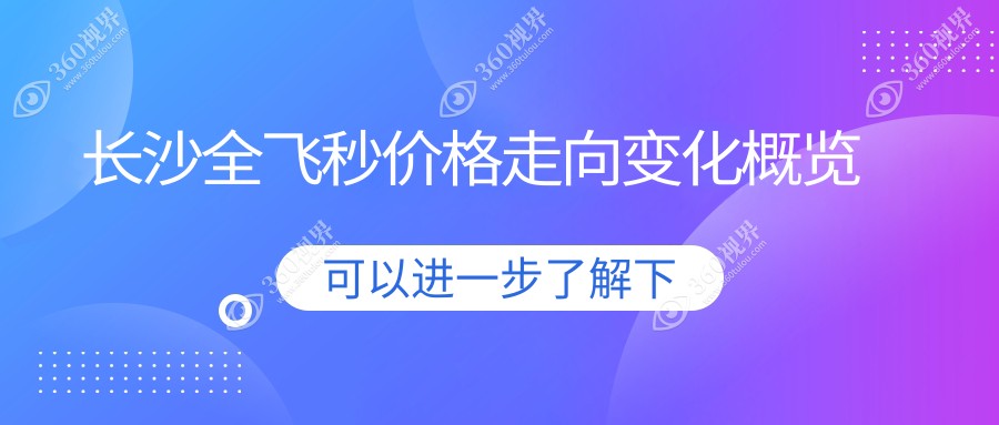 长沙全飞秒价格走向变化概览