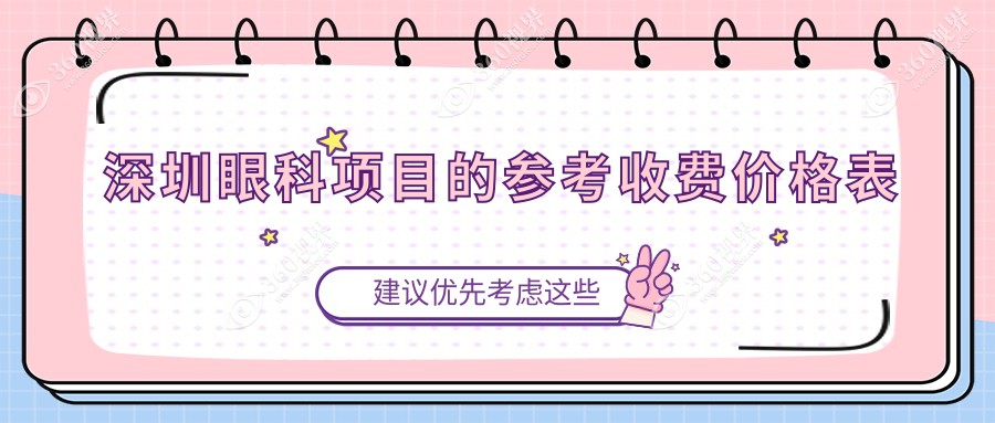 深圳眼矫正整形与儿童近视治疗价格表详览，含玻璃体手术费用信息
