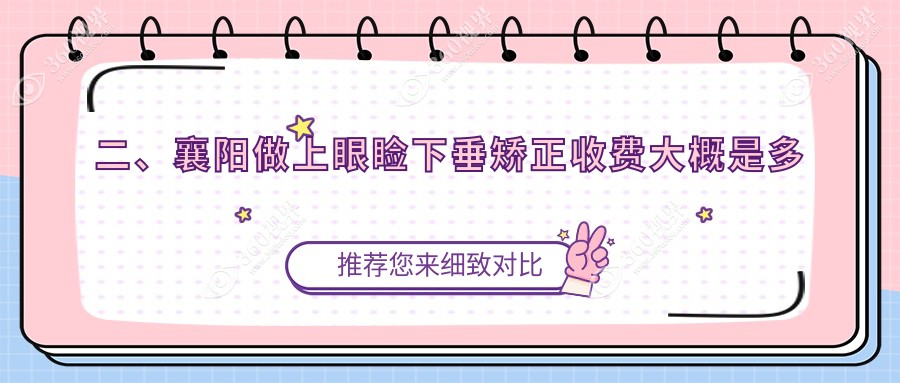 二、襄阳做上眼睑下垂矫正收费大概是多少钱？艾格5688|4060|5090