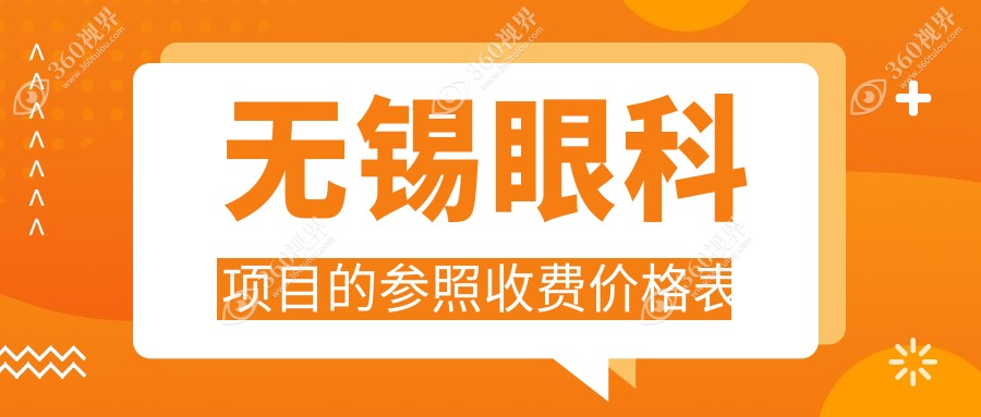 江苏无锡眼科价格表一览：明昕门诊与华厦眼科医院费用对比