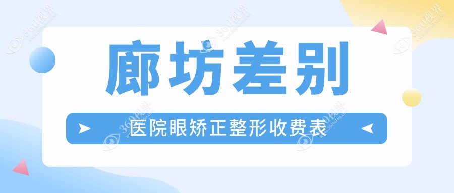 廊坊差别医院眼矫正整形收费表