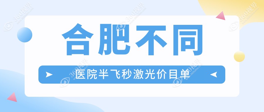 合肥不同医院半飞秒激光价目单
