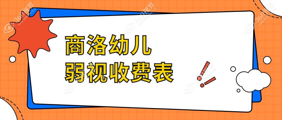 商洛幼儿弱视矫正费用详解 眼科专业治疗价格表仅需5000元起