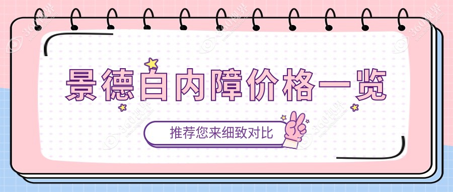 景德镇白内障手术价格一览：专业眼科服务，白内障治疗仅需5000元起