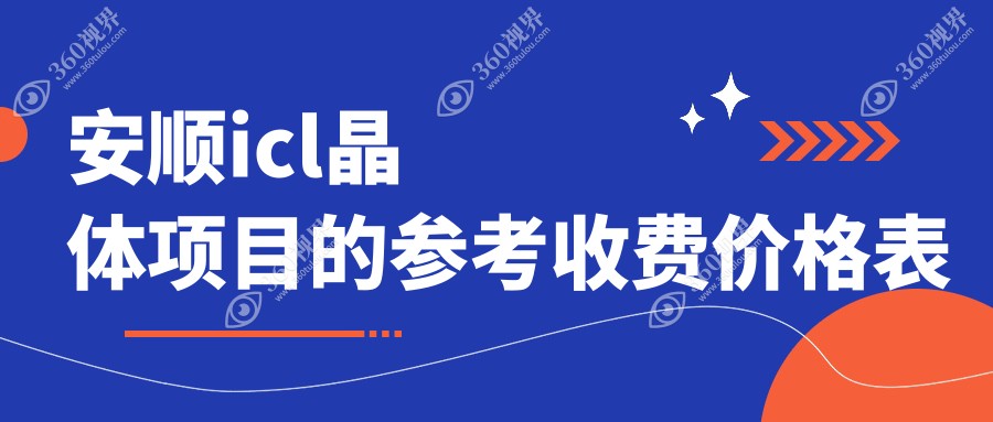 安顺ICL晶体植入费用详解及价格表查询，附近眼科医院地址指南