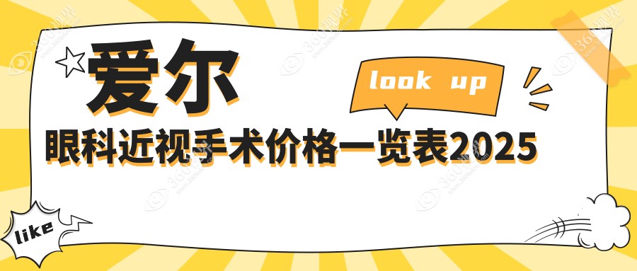 爱尔眼科近视手术价格一览表2025
