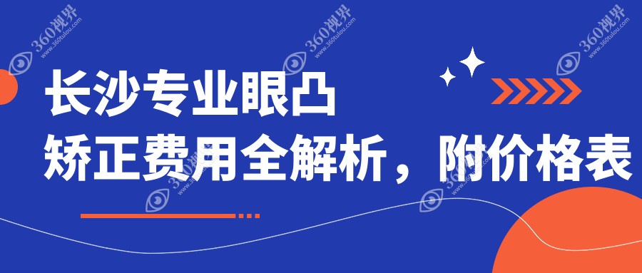长沙专业眼凸矫正费用全解析，附价格表及医院地址详情